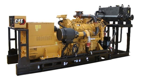 Cat C32 1010 kVA open generator set with package-mounted heat exchanger