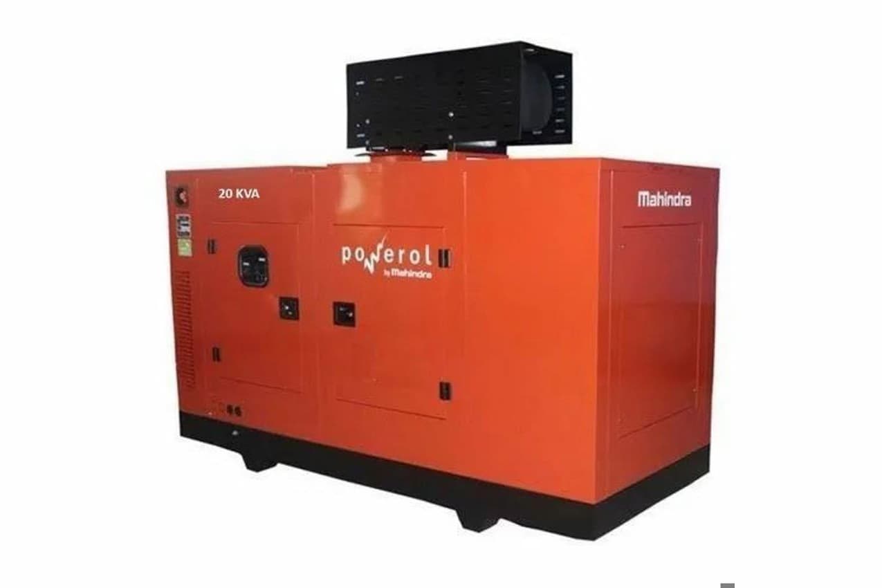 Sample record: 20 kVA Mahindra Powerol genset for a retail fuel station
